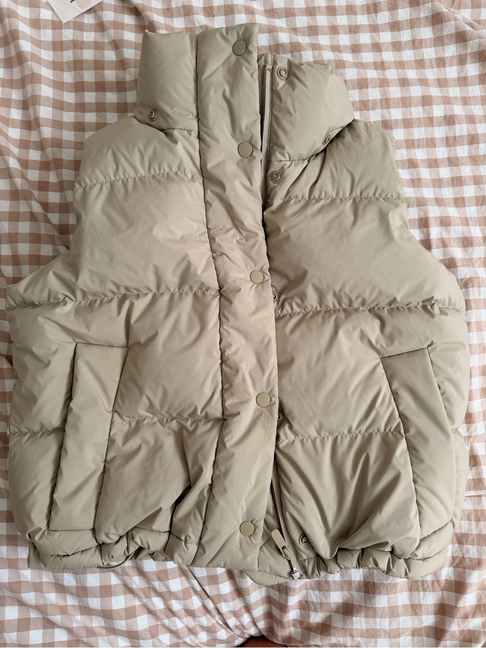 lululemon athletica Light Beige Quilted Puffer Vest